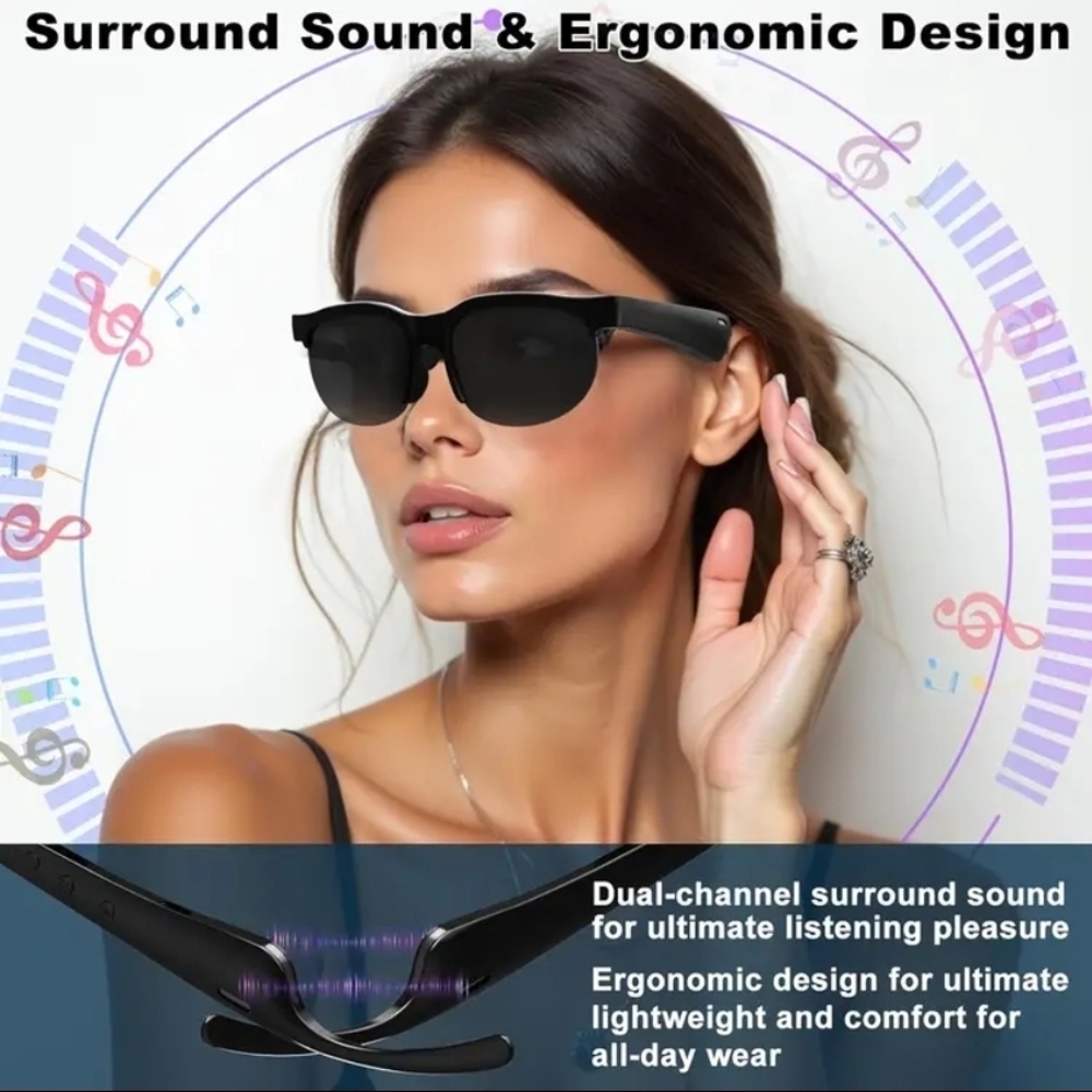 Black Sunglasses with Surround Sound